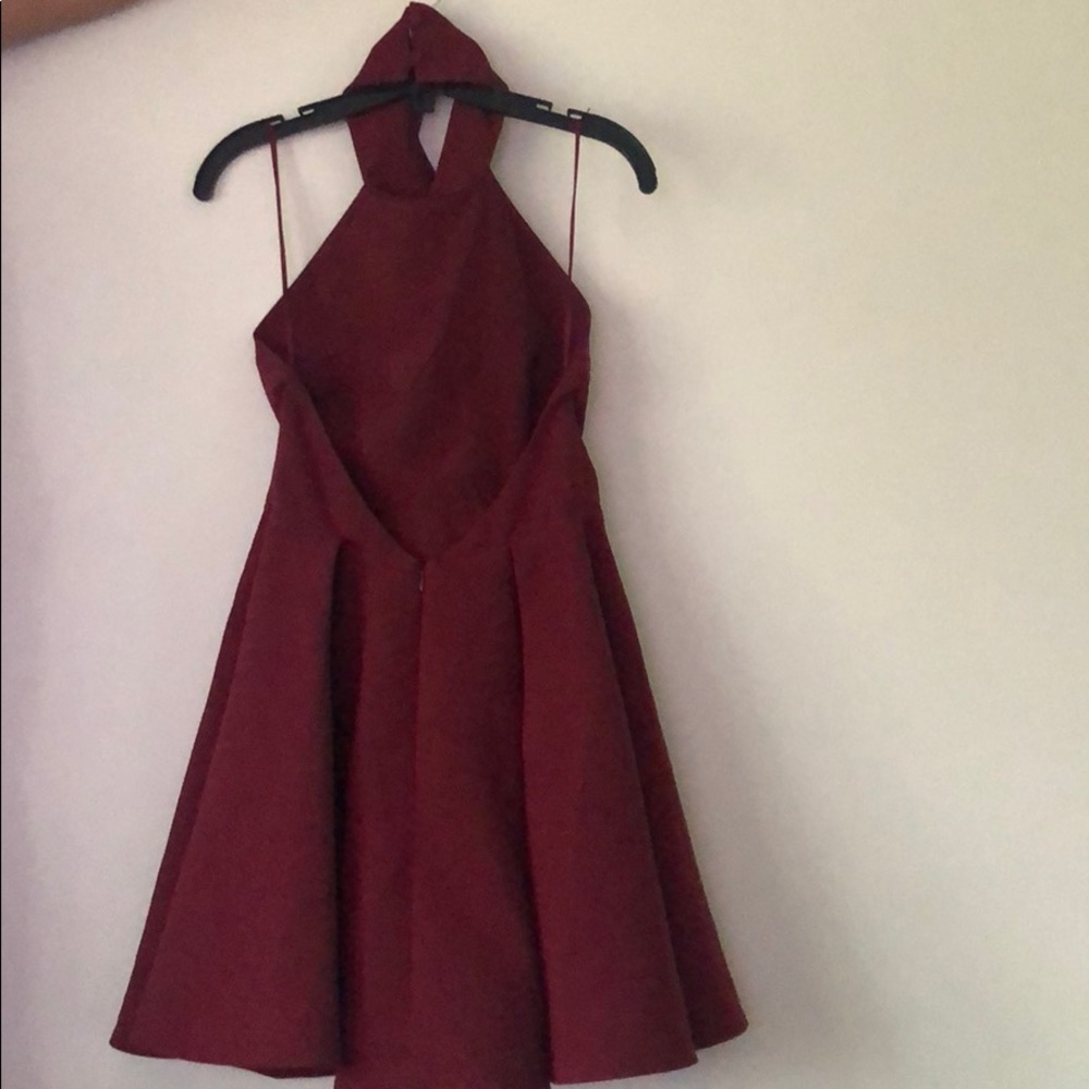 Red Maroon Smoke Trails Dress - Picture 9 of 9